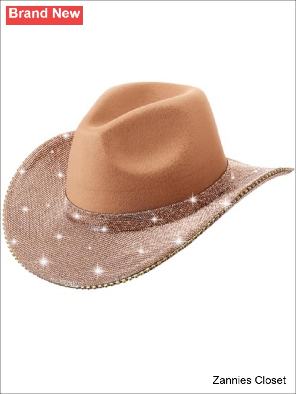 🤠 Hercicy Rhinestone Cowboy Hat Felt Diamond Fringe Cosplay Western